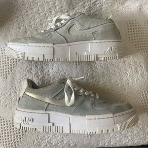 Nike Air Force 1 Pixel Teal Suede Shoes (8)